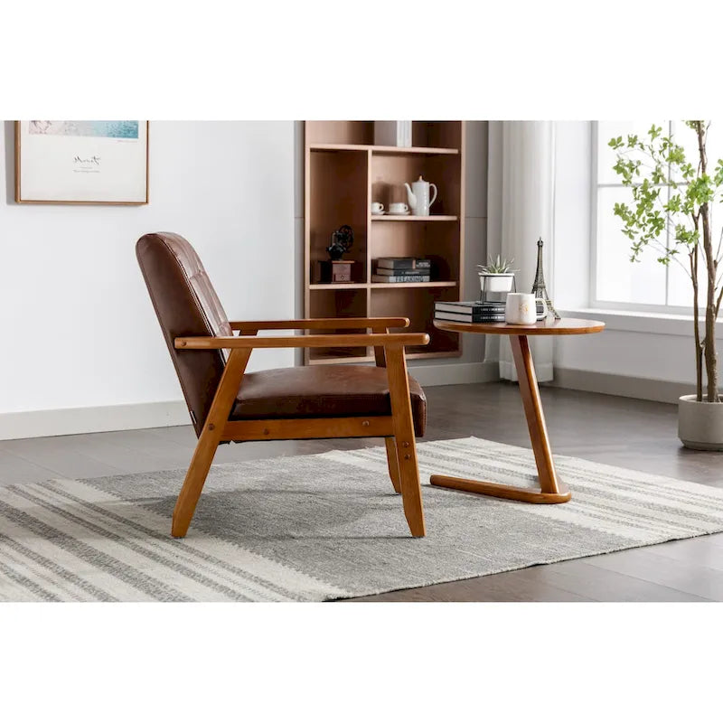 Gepolsterter Loungesessel mit solidem Holzrahmen