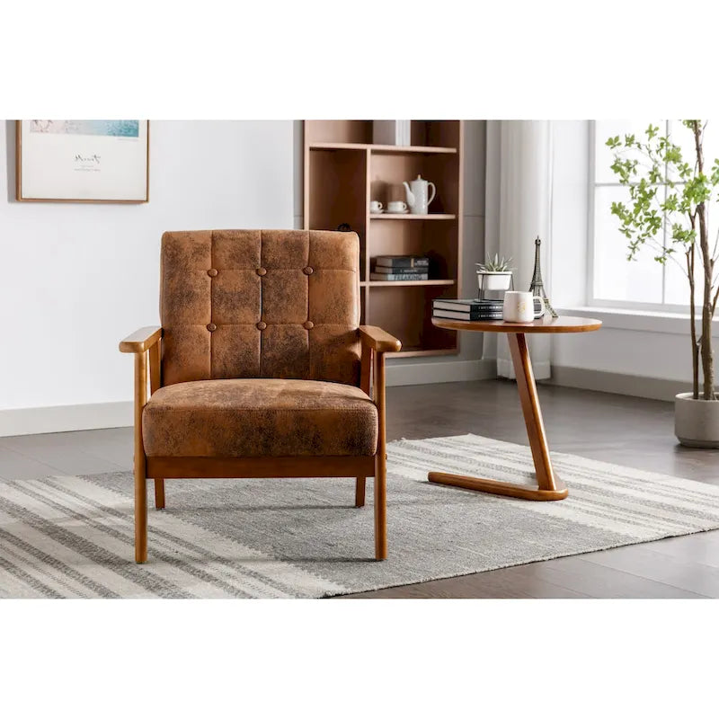 Gepolsterter Loungesessel mit solidem Holzrahmen