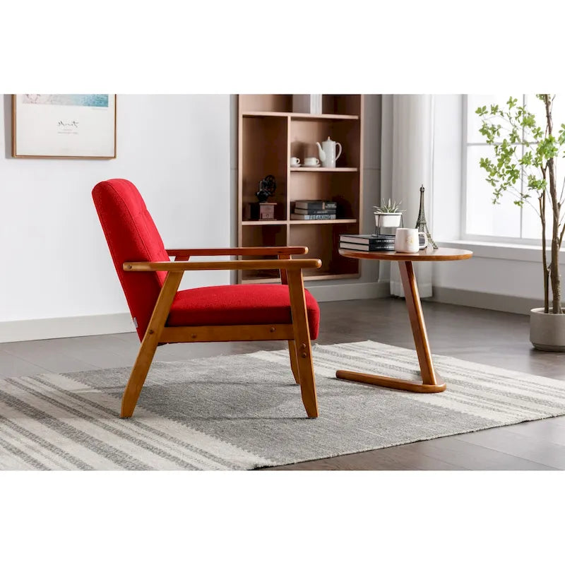 Gepolsterter Loungesessel mit solidem Holzrahmen