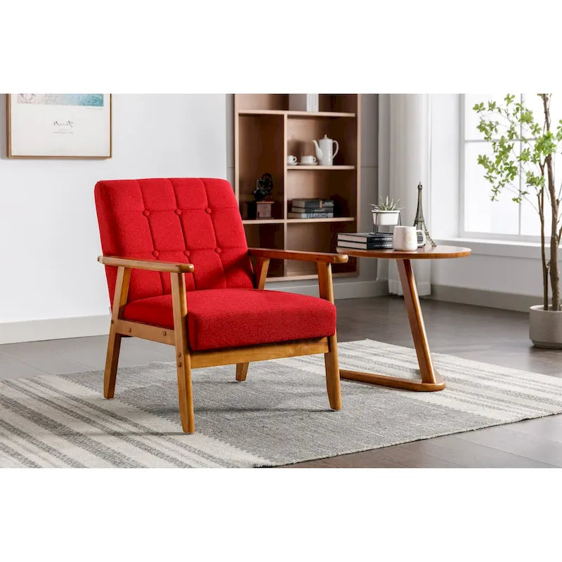 Gepolsterter Loungesessel mit solidem Holzrahmen