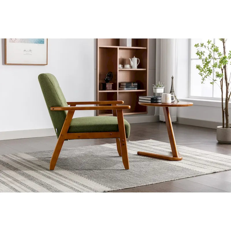 Gepolsterter Loungesessel mit solidem Holzrahmen