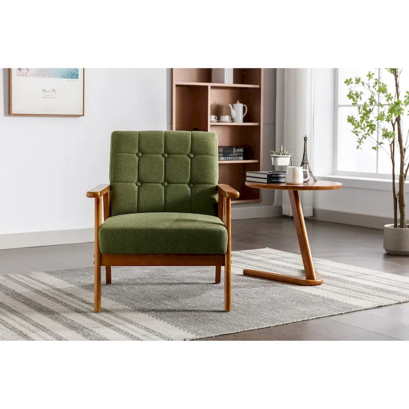 Gepolsterter Loungesessel mit solidem Holzrahmen