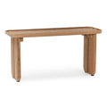 Mesa de centro de exterior de teca maciza con tablero de tablones anchos