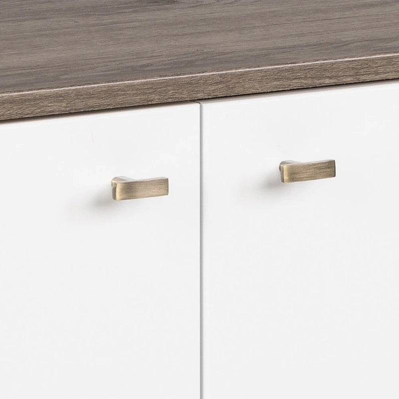 Credenza e buffet moderno di metà secolo a 4 ante con ripiani regolabili