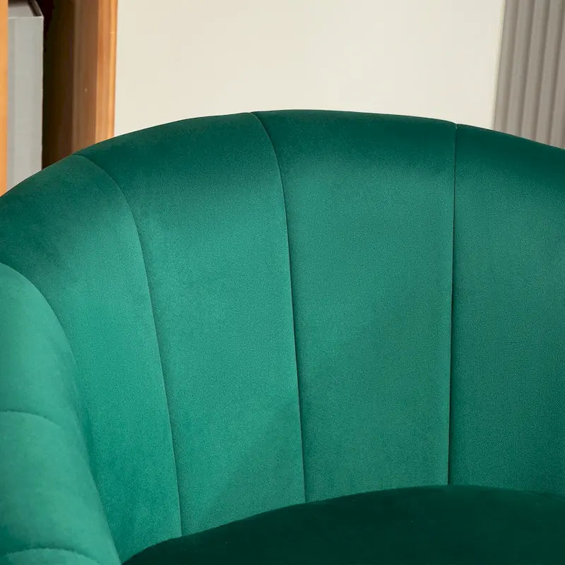 Samt-Sessel mit goldfarbenem Metallrahmen