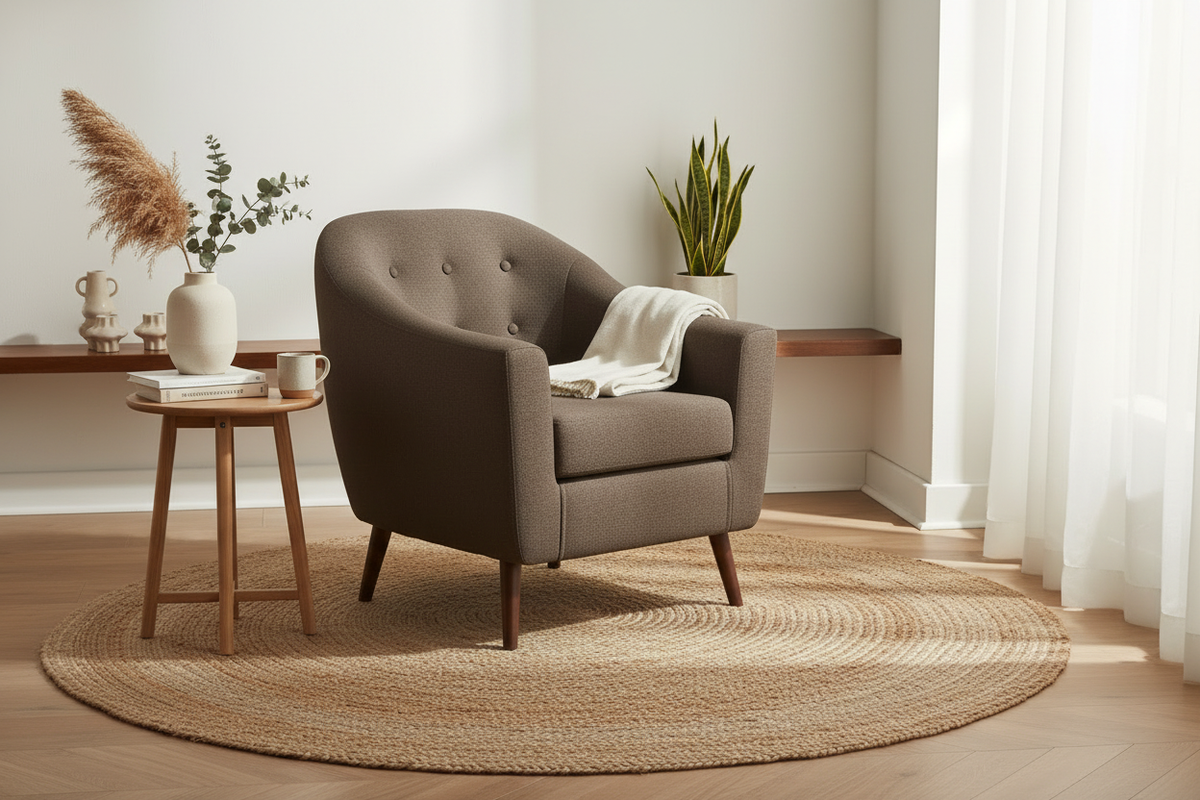 Mid-Century Accent Chair - Enriched Interior Scene