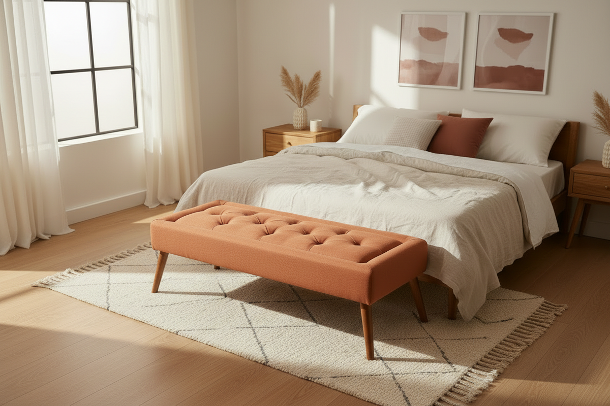 Ultra wide bedroom bench lifestyle